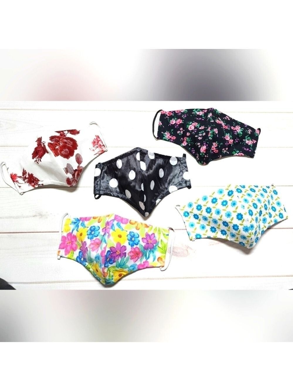New Bundle of 5 Adult Handmade Face Masks C